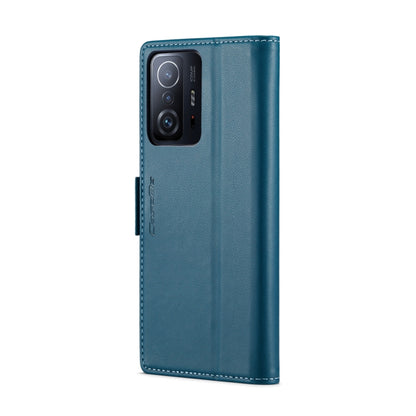 For Xiaomi 11T / 11T Pro CaseMe 023 Butterfly Buckle Litchi Texture RFID Anti-theft Leather Phone Case(Blue) - Xiaomi Cases by CaseMe | Online Shopping South Africa | PMC Jewellery