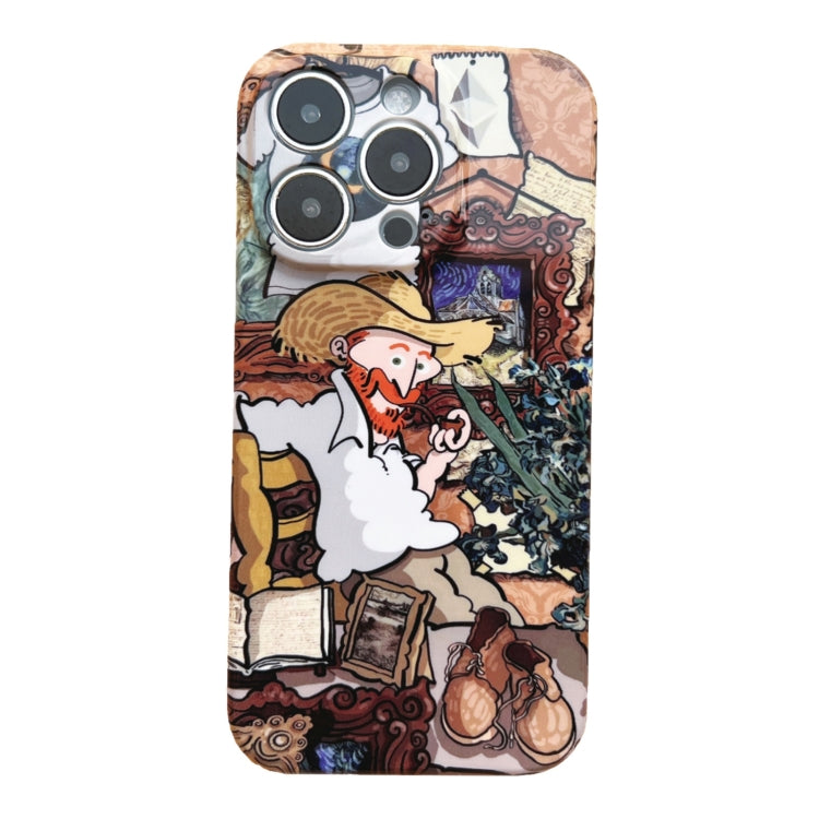 For iPhone 14 Pro Precise Hole Oil Painting Pattern PC Phone Case(Tobacco Pipe) - iPhone 14 Pro Cases by PMC Jewellery | Online Shopping South Africa | PMC Jewellery