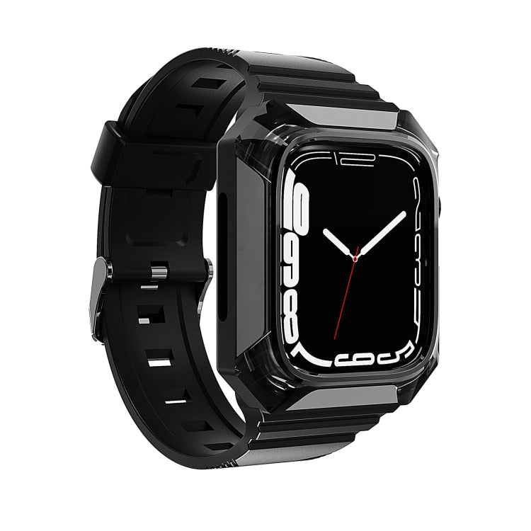 Armor Case Integrated TPU Watch Band For Apple Watch 3 38mm(Black) - Watch Bands by PMC TechLife | Online Shopping South Africa | PMC TechLife