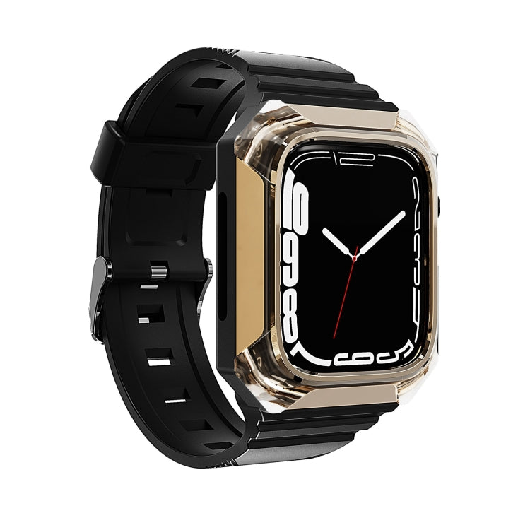 Armor Case Integrated TPU Watch Band For Apple Watch 38mm(Gold) - Watch Bands by PMC TechLife | Online Shopping South Africa | PMC TechLife