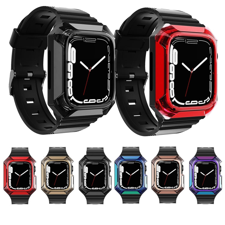 Armor Case Integrated TPU Watch Band For Apple Watch 38mm(Red) - Watch Bands by PMC TechLife | Online Shopping South Africa | PMC TechLife