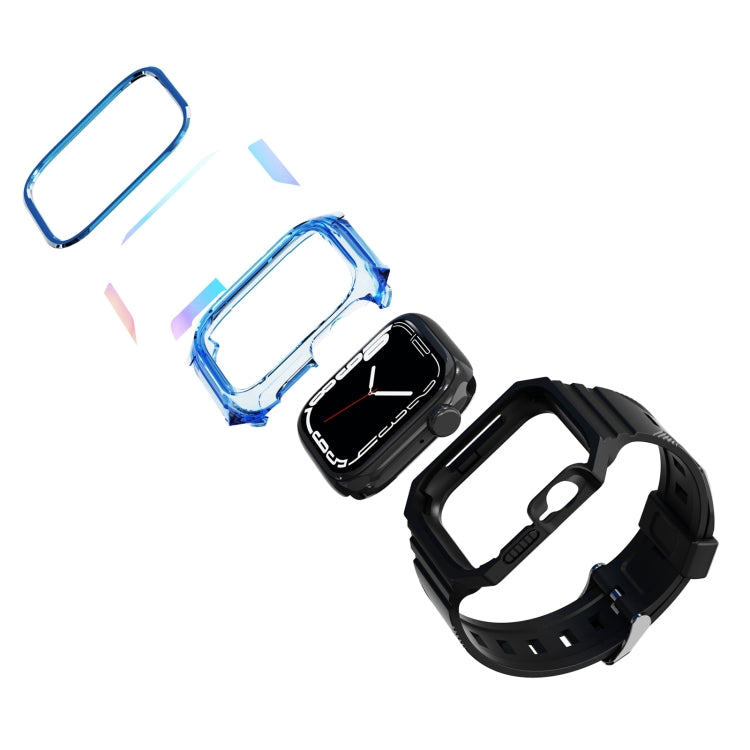 Armor Case Integrated TPU Watch Band For Apple Watch 3 42mm(Blue) - Watch Bands by PMC Jewellery | Online Shopping South Africa | PMC Jewellery