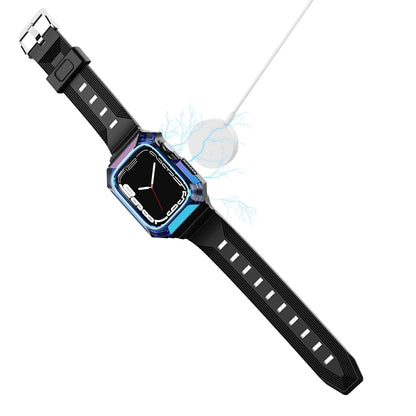 Armor Case Integrated TPU Watch Band For Apple Watch SE 44mm(Black) - Watch Bands by PMC Jewellery | Online Shopping South Africa | PMC Jewellery