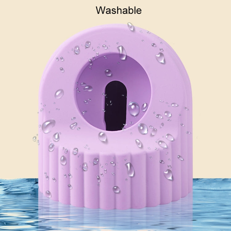 For Apple Watch Wave Pattern Silicone Watch Charging Stand(Lavender) - Charger / Holder by PMC TechLife | Online Shopping South Africa | PMC TechLife