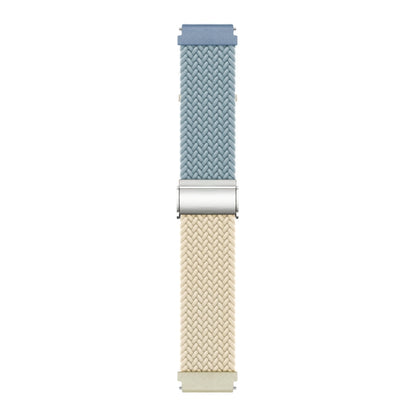 20mm Buckle Braided Nylon Watch Band(Cyan Blue Starlight) - 20mm Bands by PMC Jewellery | Online Shopping South Africa | PMC Jewellery