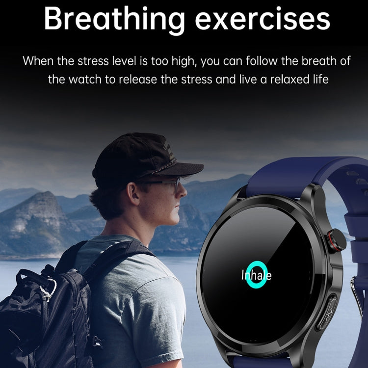 TK22 1.39 inch IP67 Waterproof Silicone Band Smart Watch Supports ECG / Non-invasive Blood Sugar(Black) - Smart Watches by PMC Jewellery | Online Shopping South Africa | PMC Jewellery