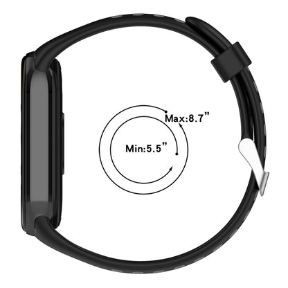 For Xiaomi Mi Band 8 Two-color Steel Plug Silicone Watch Band(Red Black) - Watch Bands by PMC Jewellery | Online Shopping South Africa | PMC Jewellery