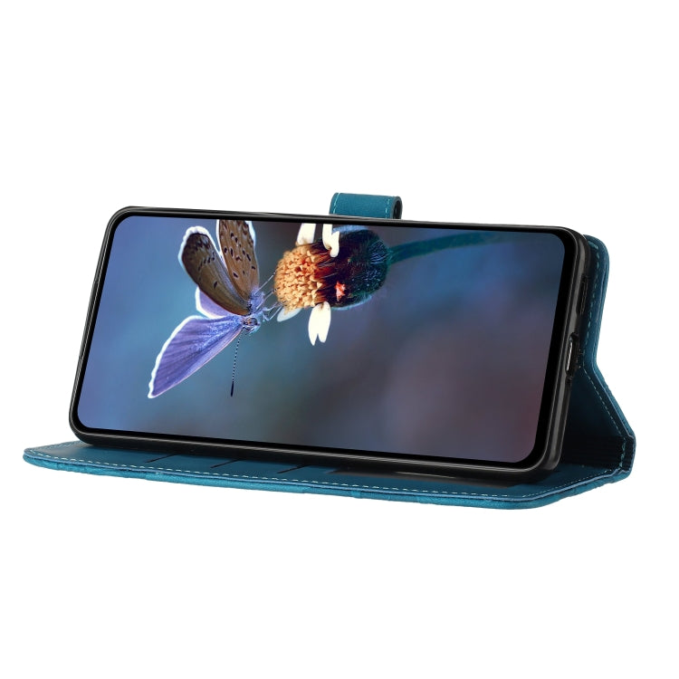 For Xiaomi 11T / 11T Pro Flower Embossing Pattern Leather Phone Case(Blue) - free shipping - PMC TechLife - Order now!