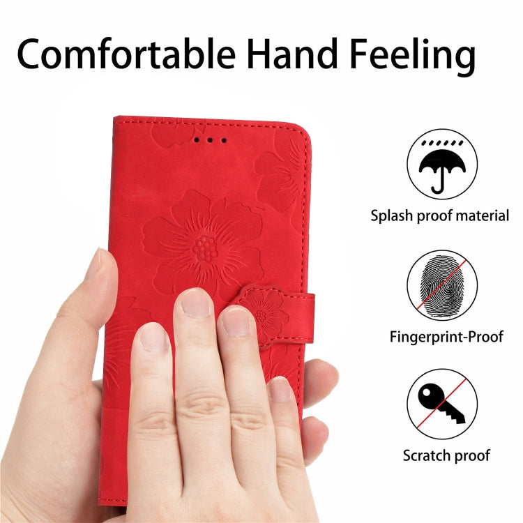 For Xiaomi Redmi 10 Flower Embossing Pattern Leather Phone Case(Red) - free shipping - PMC TechLife - Order now!