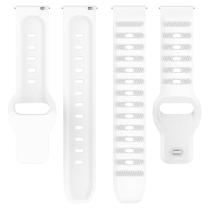 20mm Universal Dots Pattern Silicone Replacement Watch Band(White) - 20mm Bands by PMC Jewellery | Online Shopping South Africa | PMC Jewellery