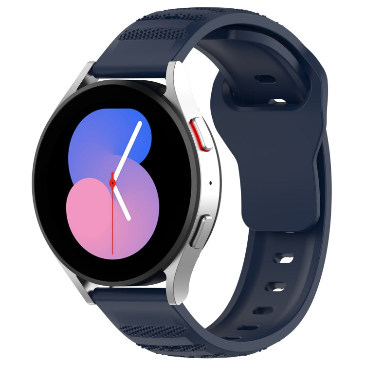 20mm Universal Dots Pattern Silicone Replacement Watch Band(Midnight Blue) - 20mm Bands by PMC TechLife | Online Shopping South Africa | PMC TechLife