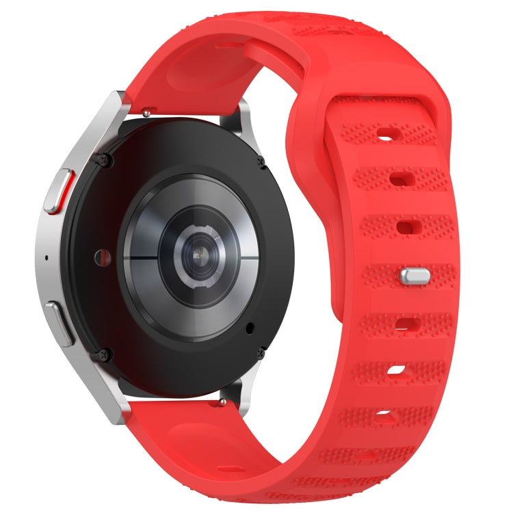 22mm Universal Dots Pattern Silicone Replacement Watch Band(Red) - 22mm Bands by PMC TechLife | Online Shopping South Africa | PMC TechLife
