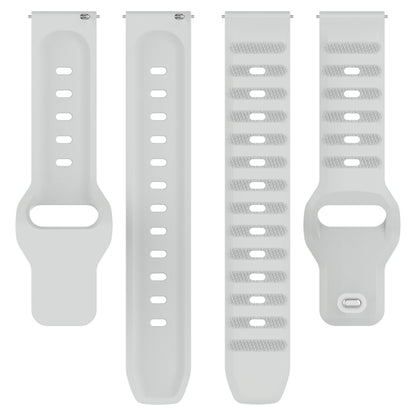 22mm Universal Dots Pattern Silicone Replacement Watch Band(Light Grey) - 22mm Bands by PMC Jewellery | Online Shopping South Africa | PMC Jewellery