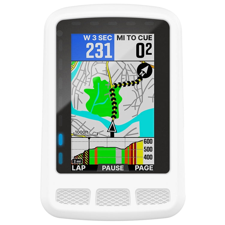 For Wahoo Elemnt Roam WFCC4 Stopwatch Silicone Protective Case(White) - Watch Case by PMC TechLife | Online Shopping South Africa | PMC TechLife