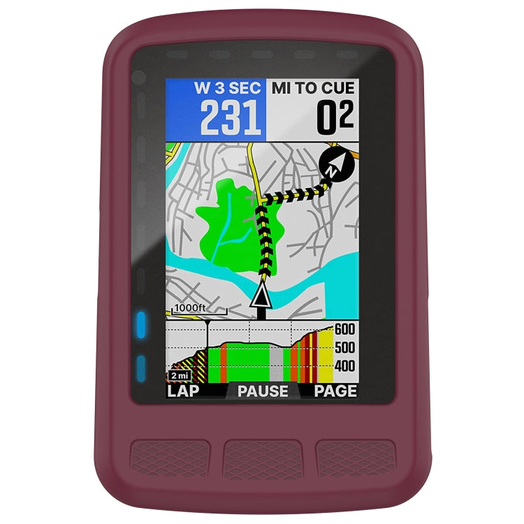 For Wahoo Elemnt Roam WFCC4 Stopwatch Silicone Protective Case(Wine Red) - Watch Case by PMC TechLife | Online Shopping South Africa | PMC TechLife