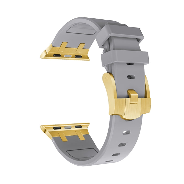 AP Silicone Watch Band For Apple Watch SE 40mm(Gold Grey) - Watch Bands by PMC TechLife | Online Shopping South Africa | PMC TechLife
