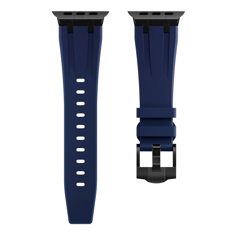 AP Silicone Watch Band For Apple Watch SE 44mm(Black Blue) - Watch Bands by PMC TechLife | Online Shopping South Africa | PMC TechLife