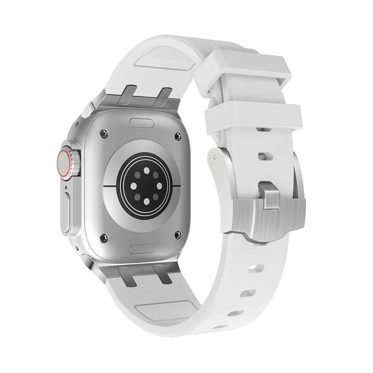 AP Silicone Watch Band For Apple Watch 6 40mm(Silver White) - Watch Bands by PMC TechLife | Online Shopping South Africa | PMC TechLife