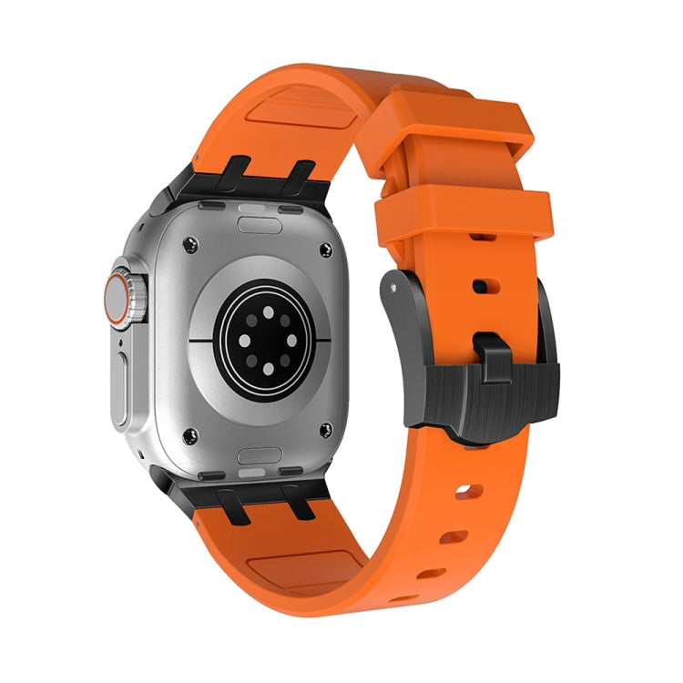 AP Silicone Watch Band For Apple Watch 6 44mm(Black Orange) - Watch Bands by PMC TechLife | Online Shopping South Africa | PMC TechLife