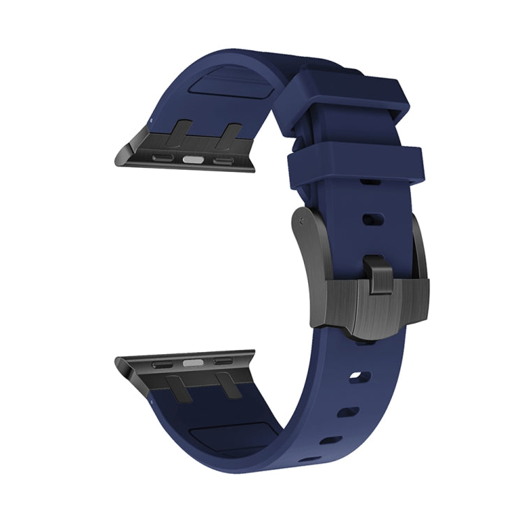 AP Silicone Watch Band For Apple Watch 5 40mm(Black Blue) - Watch Bands by PMC TechLife | Online Shopping South Africa | PMC TechLife