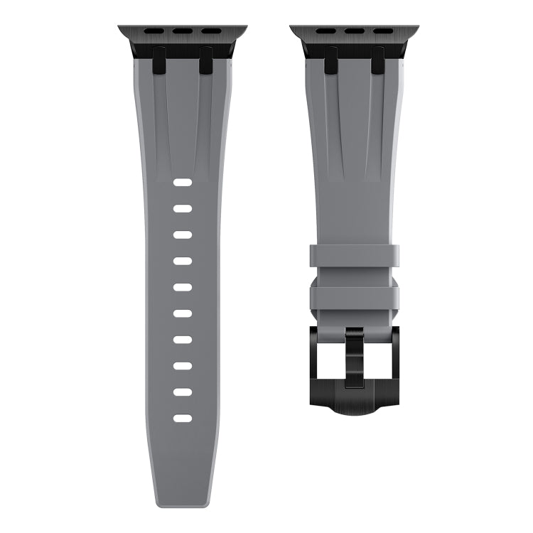 AP Silicone Watch Band For Apple Watch 5 40mm(Black Grey) - Watch Bands by PMC TechLife | Online Shopping South Africa | PMC TechLife