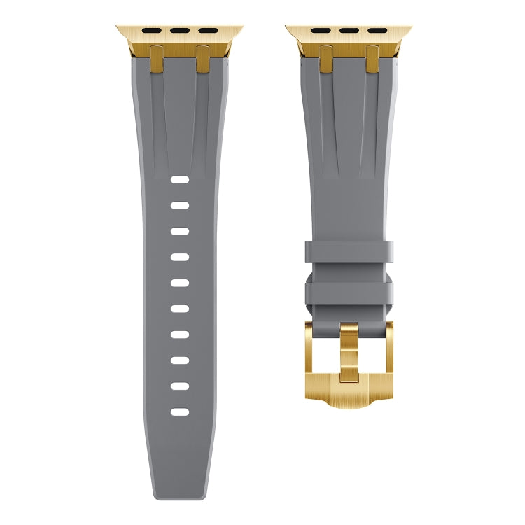 AP Silicone Watch Band For Apple Watch 5 40mm(Gold Grey) - Watch Bands by PMC TechLife | Online Shopping South Africa | PMC TechLife