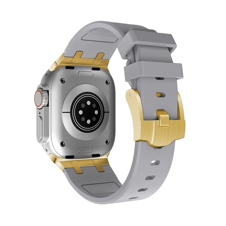 AP Silicone Watch Band For Apple Watch 5 40mm(Gold Grey) - Watch Bands by PMC TechLife | Online Shopping South Africa | PMC TechLife