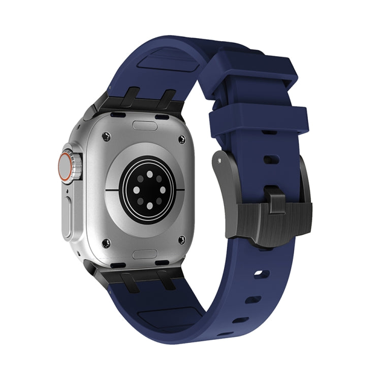 AP Silicone Watch Band For Apple Watch 4 40mm(Black Blue) - Watch Bands by PMC TechLife | Online Shopping South Africa | PMC TechLife