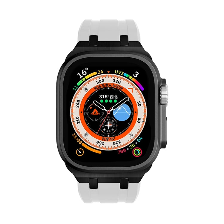 AP Silicone Watch Band For Apple Watch 4 40mm(Black White) - Watch Bands by PMC TechLife | Online Shopping South Africa | PMC TechLife