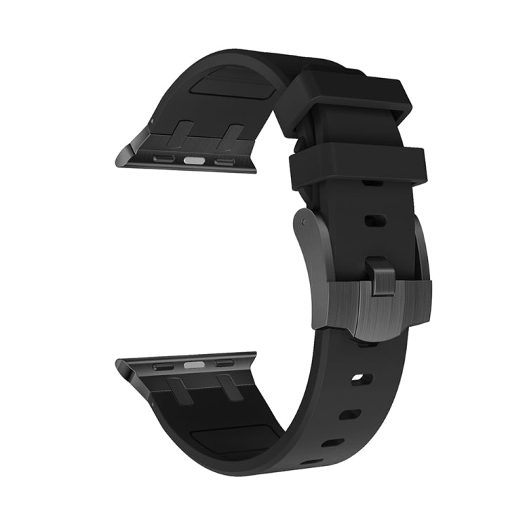 AP Silicone Watch Band For Apple Watch 3 42mm(Black Black) - Watch Bands by PMC TechLife | Online Shopping South Africa | PMC TechLife
