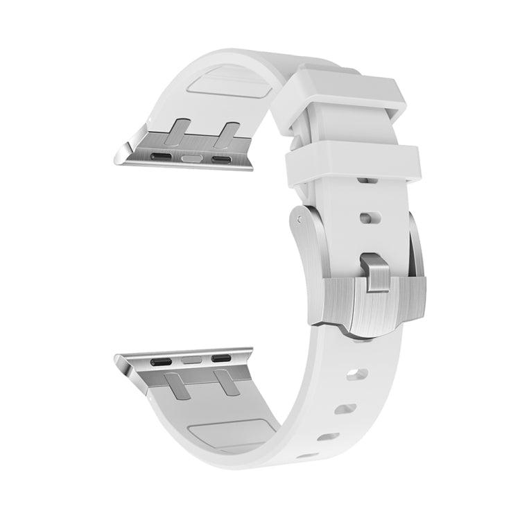 AP Silicone Watch Band For Apple Watch 3 42mm(Silver White) - Watch Bands by PMC TechLife | Online Shopping South Africa | PMC TechLife