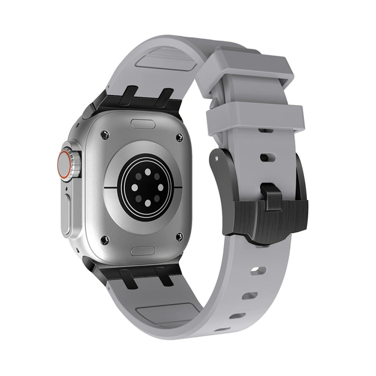 AP Silicone Watch Band For Apple Watch 2 42mm(Black Grey) - Watch Bands by PMC TechLife | Online Shopping South Africa | PMC TechLife
