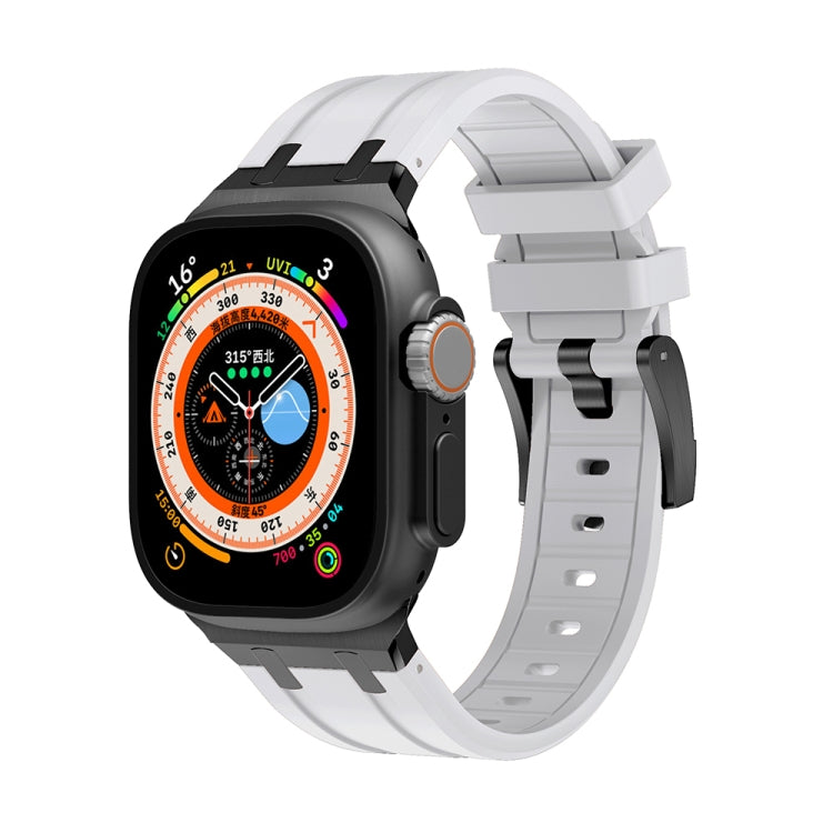 AP Silicone Watch Band For Apple Watch 2 42mm(Black White) - Watch Bands by PMC TechLife | Online Shopping South Africa | PMC TechLife