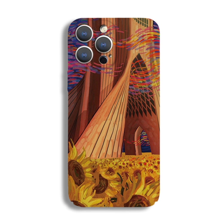 For iPhone 14 Precise Hole Oil Painting Pattern PC Phone Case(Architectural Painting) - iPhone 14 Cases by PMC TechLife | Online Shopping South Africa | PMC TechLife