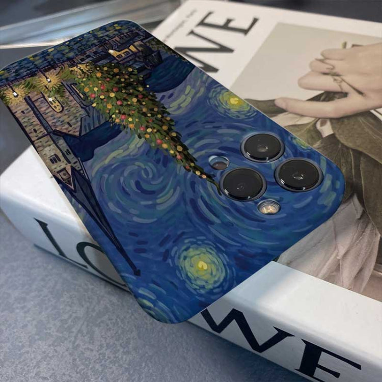 For iPhone 12 mini Precise Hole Oil Painting Pattern PC Phone Case(Castle) - iPhone 12 mini Cases by PMC TechLife | Online Shopping South Africa | PMC TechLife