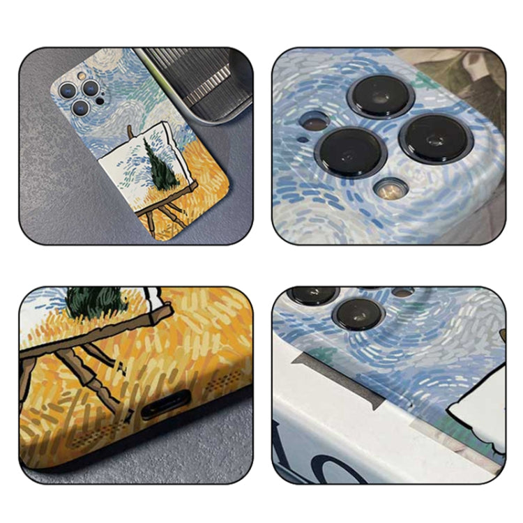 For iPhone 11 Pro Precise Hole Oil Painting Pattern PC Phone Case(Landscape Painting) - iPhone 11 Pro Cases by PMC TechLife | Online Shopping South Africa | PMC TechLife