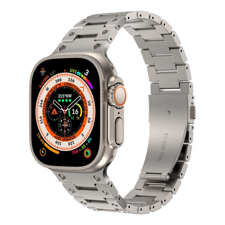 Double Rows Metal Watch Band For Apple Watch SE 40mm(Titanium) - Watch Bands by PMC TechLife | Online Shopping South Africa | PMC TechLife