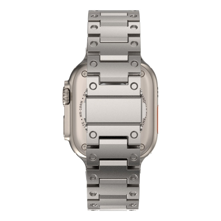 Double Rows Metal Watch Band For Apple Watch SE 40mm(Titanium) - Watch Bands by PMC TechLife | Online Shopping South Africa | PMC TechLife