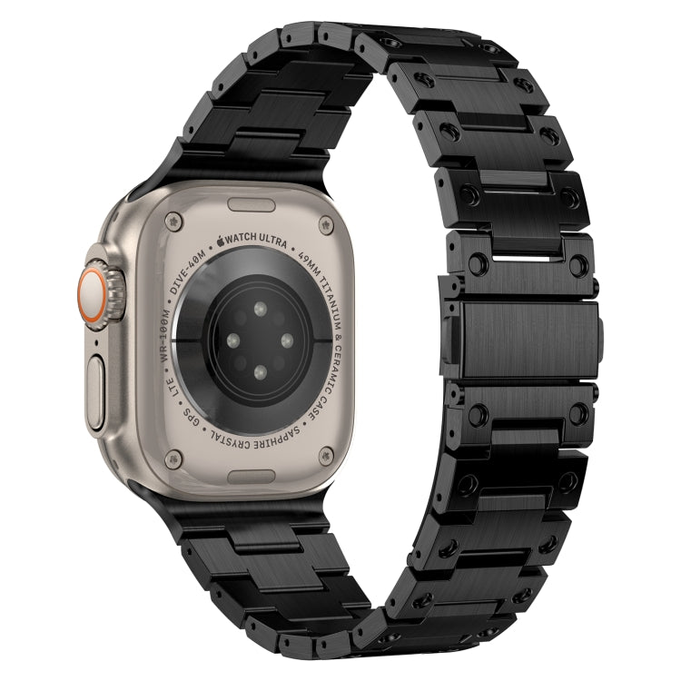 Double Rows Metal Watch Band For Apple Watch 38mm(Black) - Watch Bands by PMC TechLife | Online Shopping South Africa | PMC TechLife