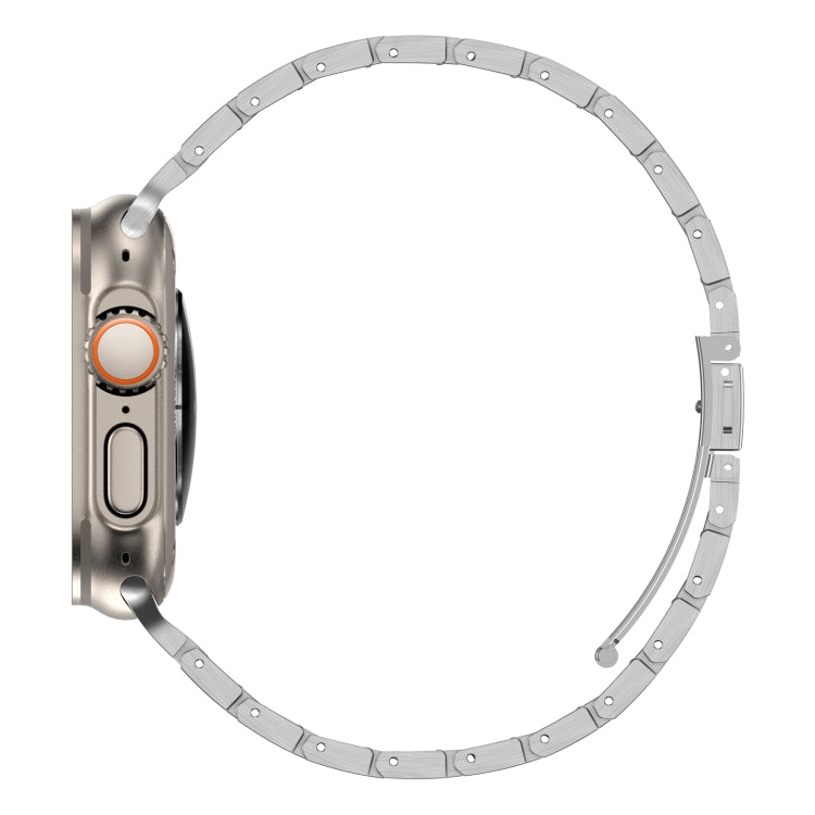 Double Rows Metal Watch Band For Apple Watch SE 2023 44mm(Silver) - Watch Bands by PMC TechLife | Online Shopping South Africa | PMC TechLife
