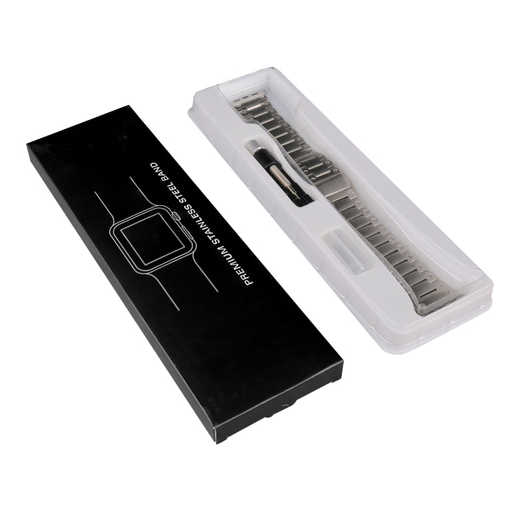 Double Rows Metal Watch Band For Apple Watch 42mm(Titanium) - Watch Bands by PMC TechLife | Online Shopping South Africa | PMC TechLife
