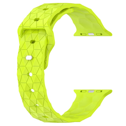 Football Texture Silicone Watch Band For Apple Watch Ultra 49mm(Limes Green) - Watch Bands by PMC Jewellery | Online Shopping South Africa | PMC Jewellery