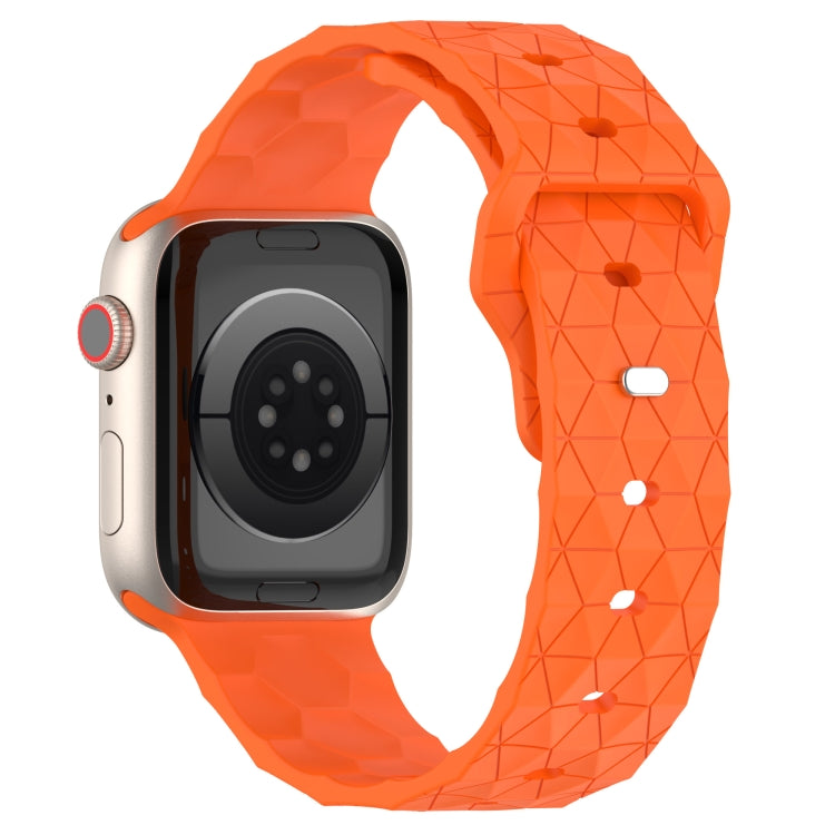 Football Texture Silicone Watch Band For Apple Watch 8 41mm(Orange) - Watch Bands by PMC Jewellery | Online Shopping South Africa | PMC Jewellery