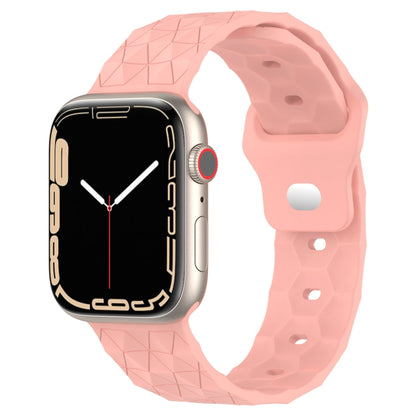 Football Texture Silicone Watch Band For Apple Watch 7 41mm(Pink) - Watch Bands by PMC Jewellery | Online Shopping South Africa | PMC Jewellery