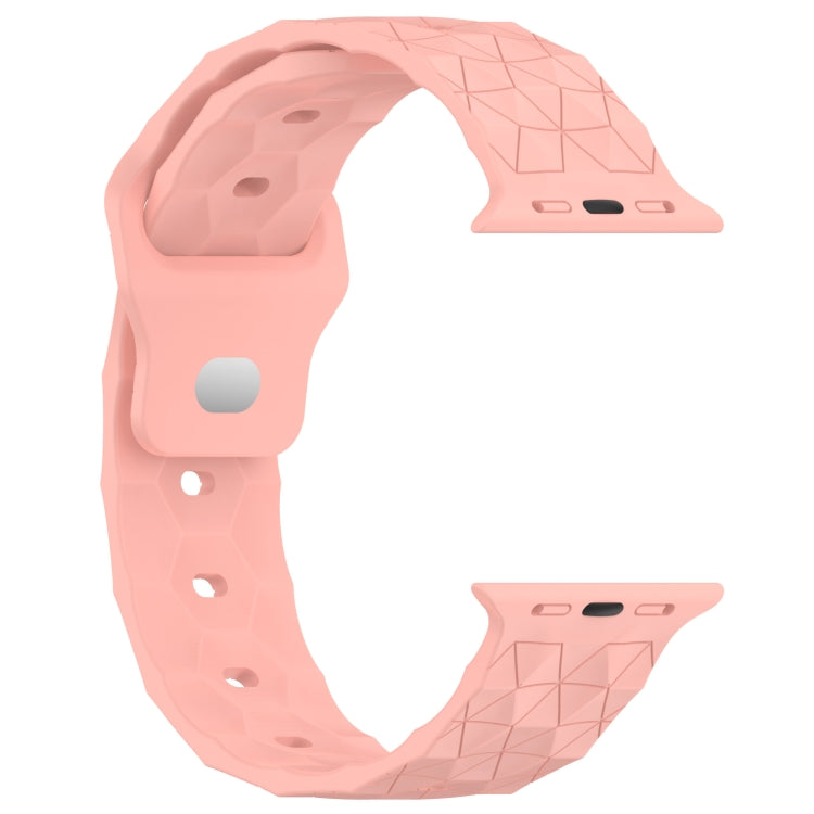 Football Texture Silicone Watch Band For Apple Watch 7 41mm(Pink) - Watch Bands by PMC Jewellery | Online Shopping South Africa | PMC Jewellery