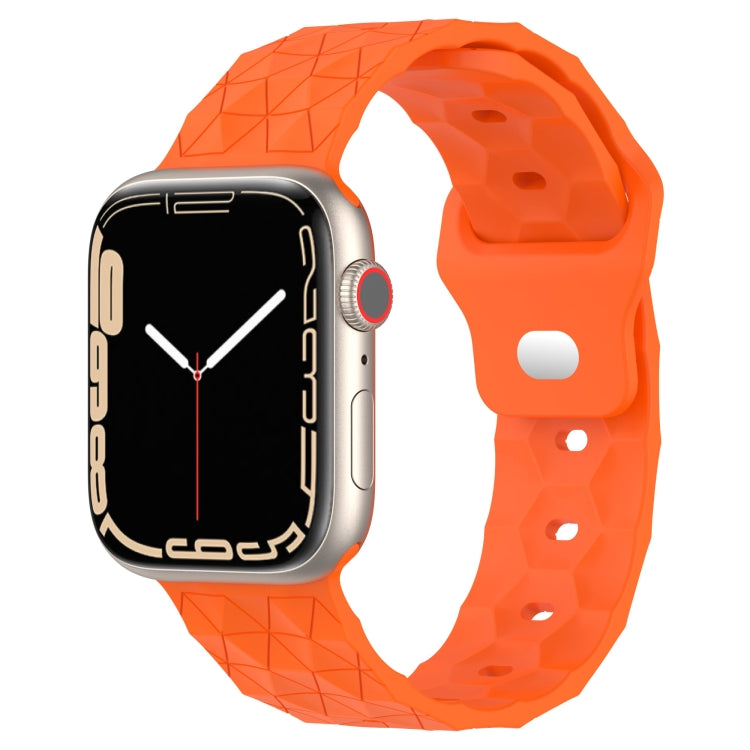 Football Texture Silicone Watch Band For Apple Watch SE 40mm(Orange) - Watch Bands by PMC Jewellery | Online Shopping South Africa | PMC Jewellery