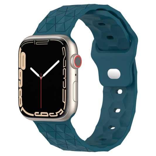 Football Texture Silicone Watch Band For Apple Watch SE 44mm(Dark Blue) - Watch Bands by PMC Jewellery | Online Shopping South Africa | PMC Jewellery