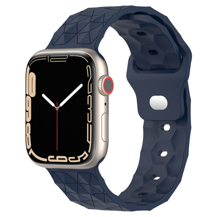 Football Texture Silicone Watch Band For Apple Watch 6 40mm(Midnight Blue) - Watch Bands by PMC Jewellery | Online Shopping South Africa | PMC Jewellery