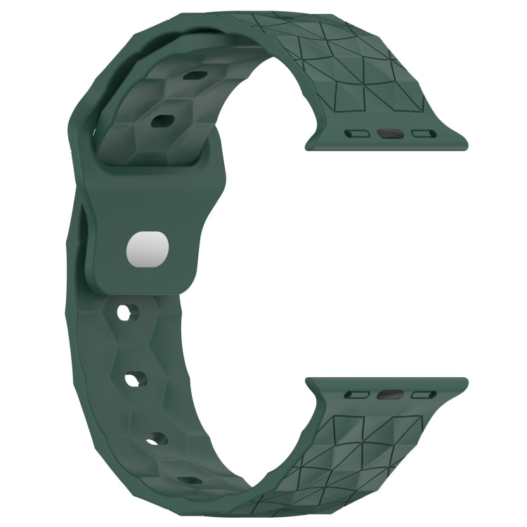 Football Texture Silicone Watch Band For Apple Watch 6 44mm(Pine Green) - Watch Bands by PMC Jewellery | Online Shopping South Africa | PMC Jewellery