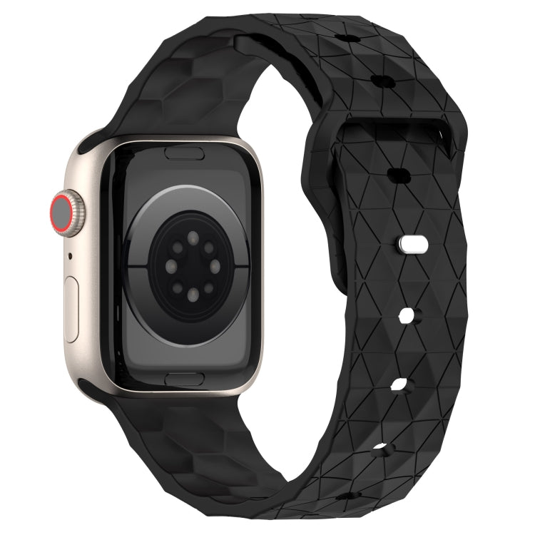 Football Texture Silicone Watch Band For Apple Watch 5 44mm(Black) - Watch Bands by PMC Jewellery | Online Shopping South Africa | PMC Jewellery